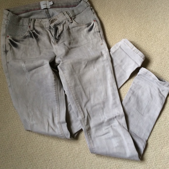 Asos grey distressed maternity jeans