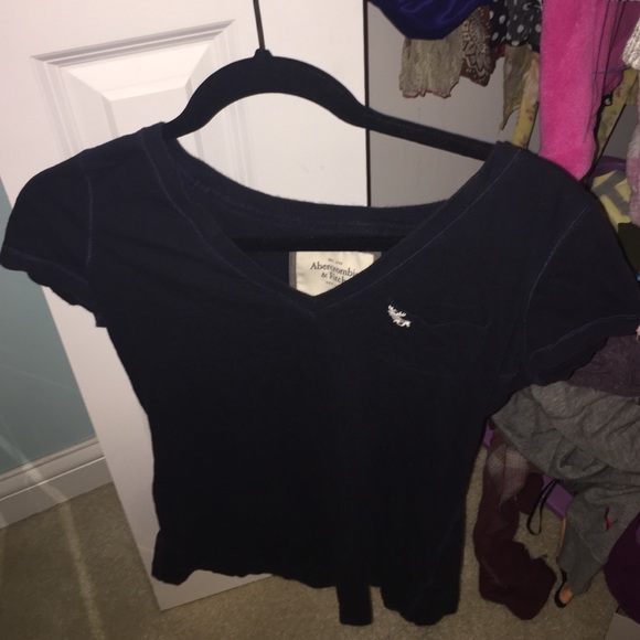 Navy blue Abercrombie pocket tee shirt