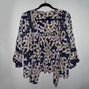 Anthropologie Meadow Rue Silk Kimono
