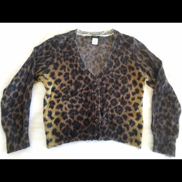 J.Crew ladies animal print cardigan