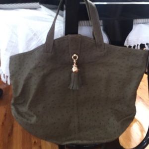Zac Posen khaki green tote bag. brand new!