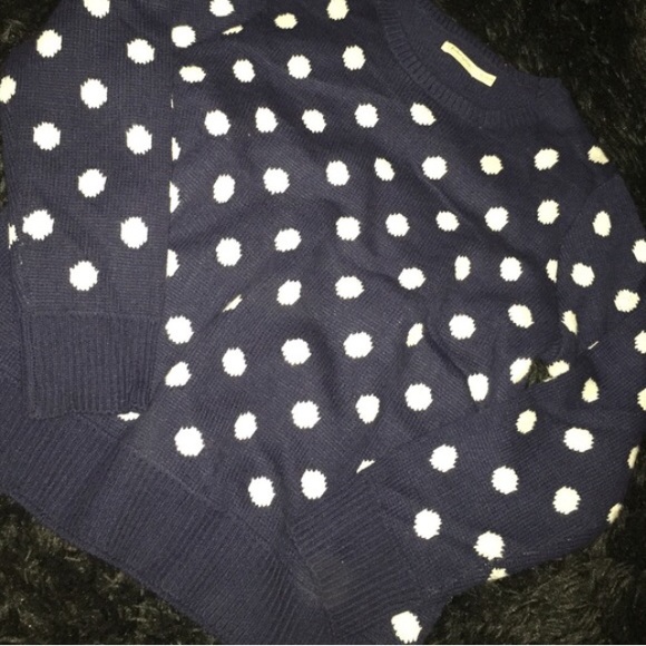 NWT navy and white polka dot sweater - Picture 2 of 2