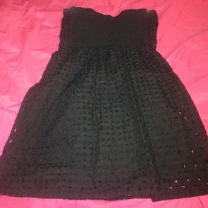 Strapless black dress