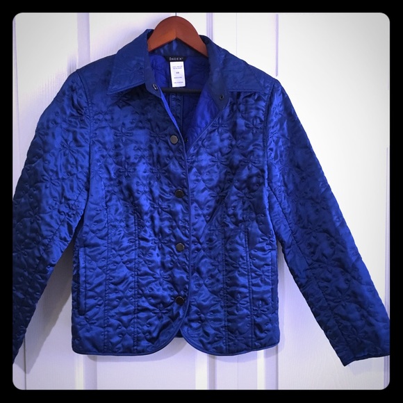 Royal blue quilted coat by INDEX