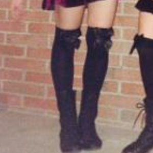 Thigh high stockings with satin bows 🎀