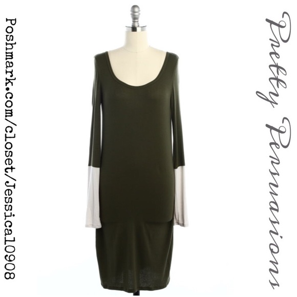 SOLD OUT Victoria's Secret Olive Soft Ribbed Dress - Picture 2 of 4