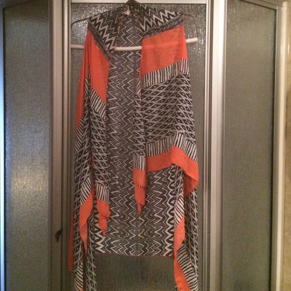 Beautiful orange and patterned cover up