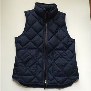 J Crew navy quilted vest