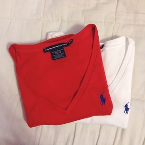 2 Ralph Lauren V-Necks