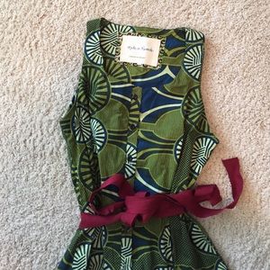 Anthropologie Made In Rwanda dress tribal 0 XS