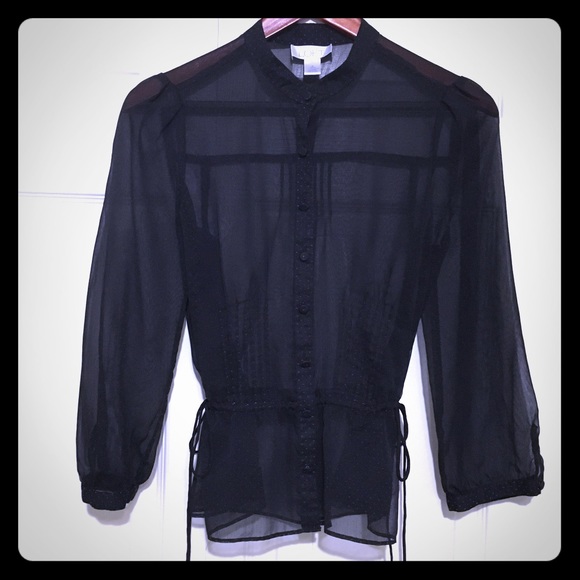 LOFT SHEER BLOUSE size 2