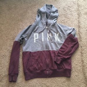 Grey and purple Pink Sweatshirt