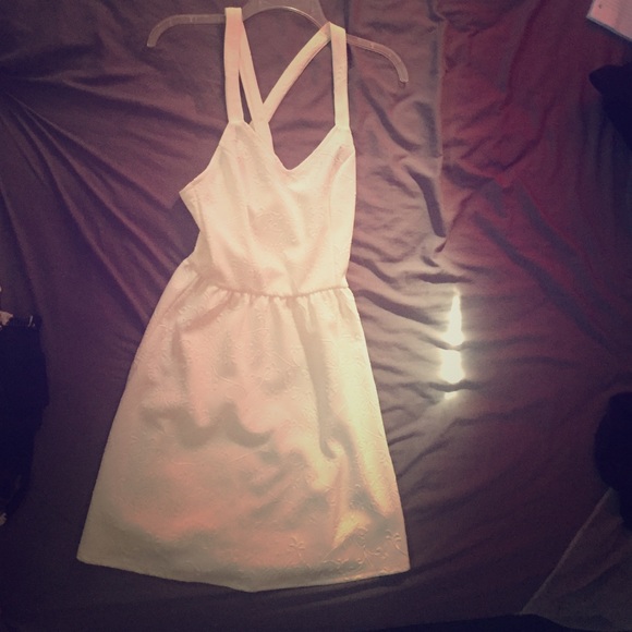 White very pretty cross back dress.