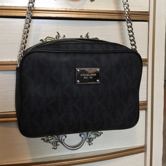 Michael Kors Handbags - Michael Kors Grey/Silver Cross Body Bag