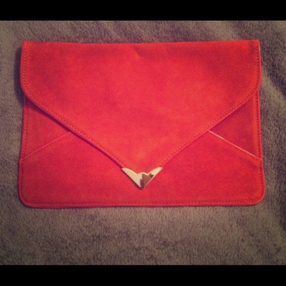 Steve Madden suede clutch