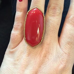 RED RING WITH GOLD DETAIL