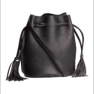 Black Bucket Shoulder Bag