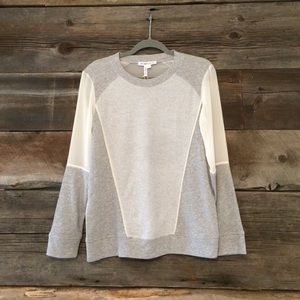 BCBGeneration Contrast Marled Crewneck Top