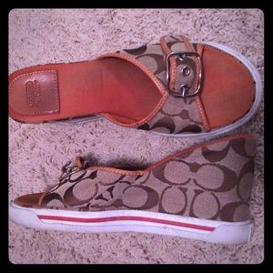 Coach wedge sandals