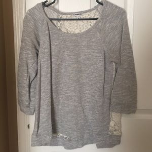 Express lace back sweater