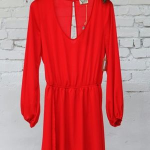 Mumu Rainey Mini Dress in Red