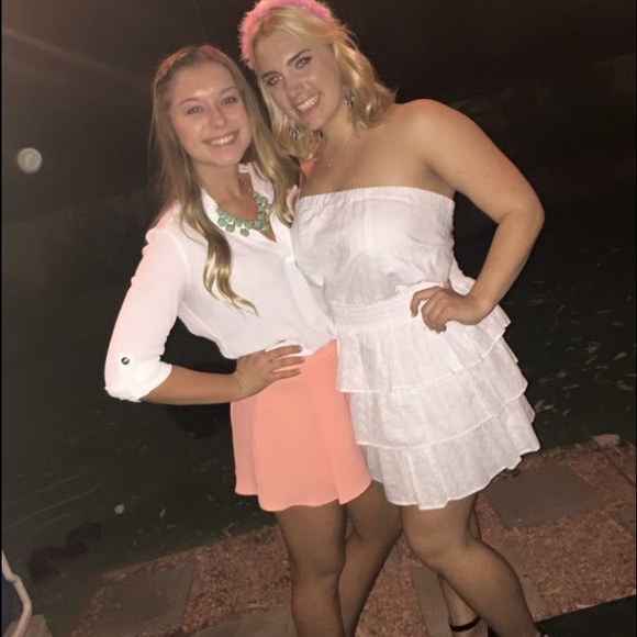 Michael Kors White strapless dress. - Picture 3 of 4