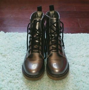 Double platinum combat boots