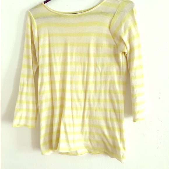 Striped semi sheer sweater