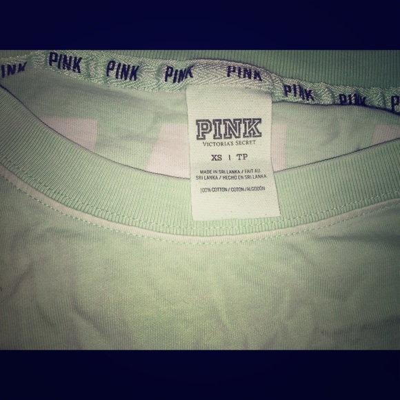 Victoria secret pink long sleeve mint green shirt.