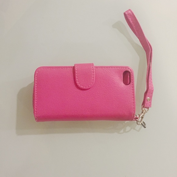 New! Magenta Iphone 5/5s Case/Wallet/Wristlet