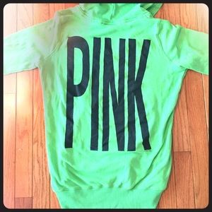 VS lime green PINK hoodie