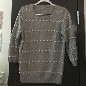 Grey and mint J crew sweater