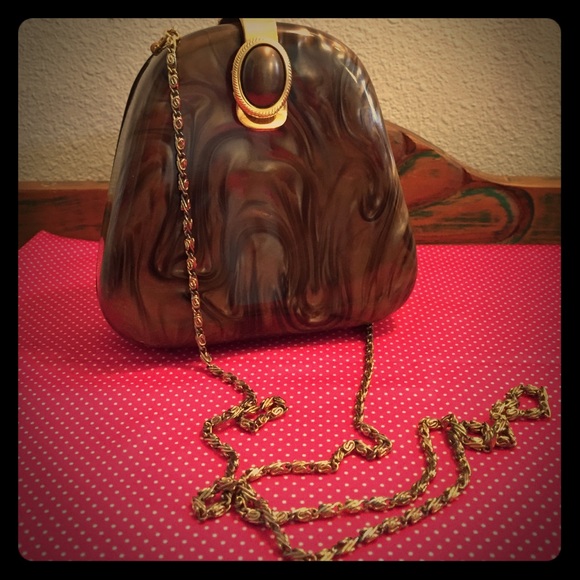 Handbags - Pearl Like Small Hardshell Crossbody Evening Bag