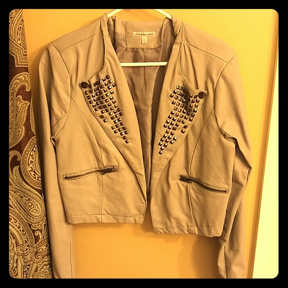 Pleather short blazer