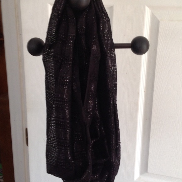 Beautiful black metallic infinity scarf
