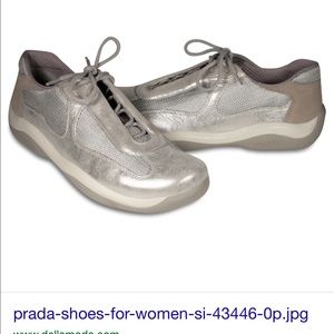 Prada Silver Sneakers