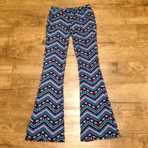 Blue flare pants