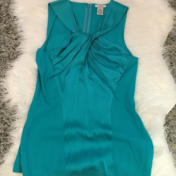 Cache Tops - SILK SHIRT TEAL COLOR FROM CACHE