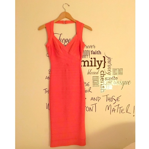 Pink Herve Leger dress