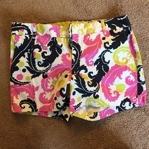 Multi colored patterned shorts