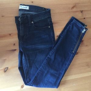 MADEWELL dark wash skinny skinny jeans