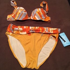 NWT Two piece bathing suit size 10 Sielle brand