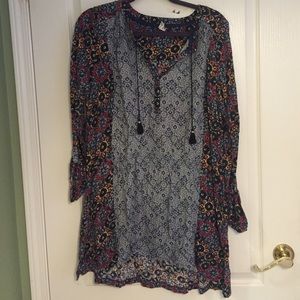 3/4 Sleeve Floral Top