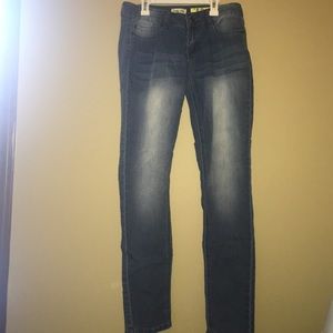 blue light washed, never worn