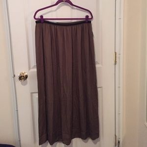 Long silky maxi skirt