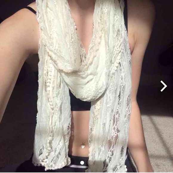 White lace scarf