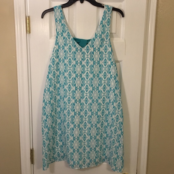 Aqua Back Bow Dress
