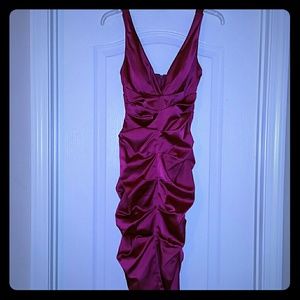 Raunched Fushia Cocktail Dress