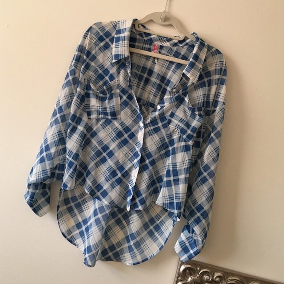 Free People Tops - Free People Plaid Button Down