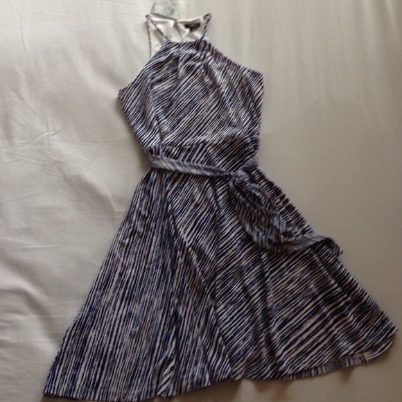 Ann Taylor A-line, halter short dress